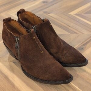 Frye Sacha Suede Short Booties 8.5